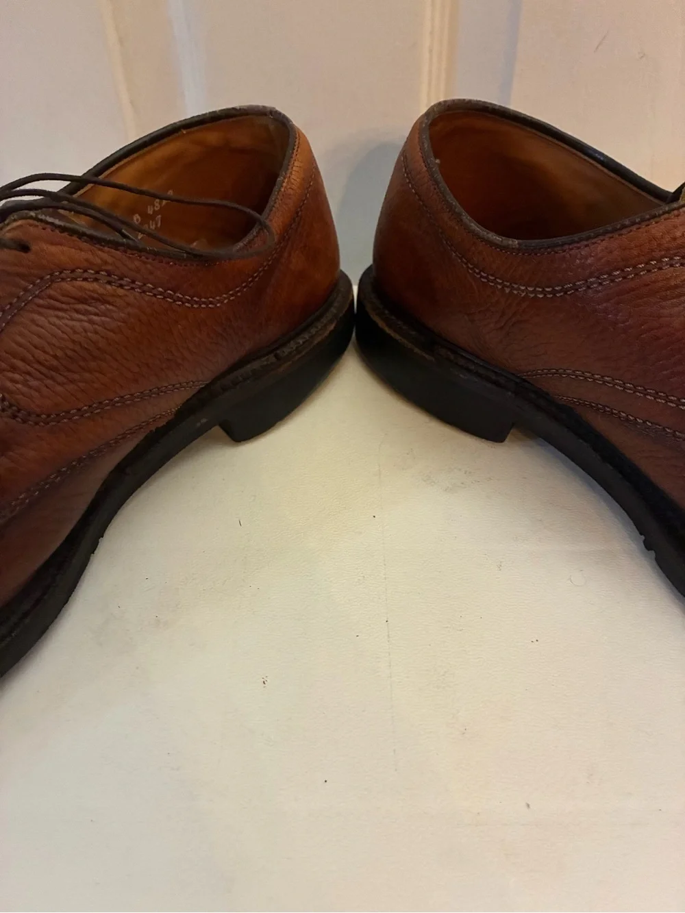 Allen Edmonds Becker Brown Leather Captoe Dress Shoes Size 11.5 Made In USA